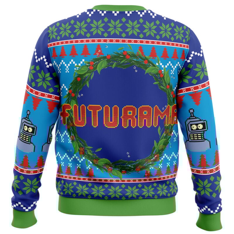 Merry Kissmyass Futurama Ugly Christmas Sweater - Image 4
