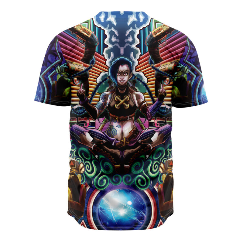 Trippy Jinx Arcane League of Legends Baseball Jersey Without Piping - Image 3