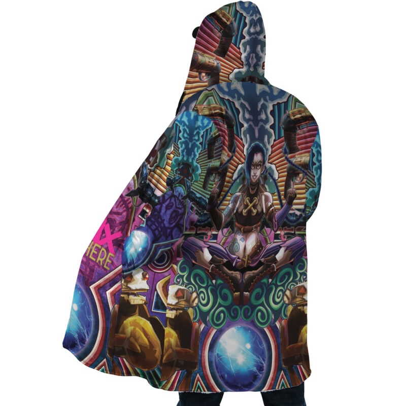 Trippy Jinx Arcane League of Legends Dream Cloak Coat - Image 3