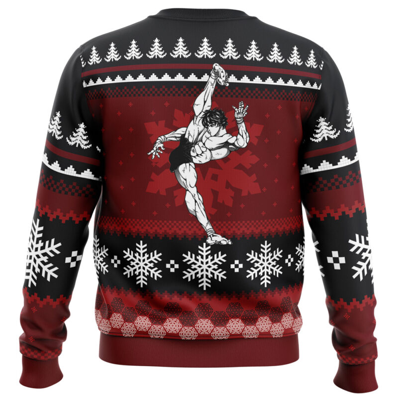Axe Kick Baki Ugly Christmas Sweater - Image 4