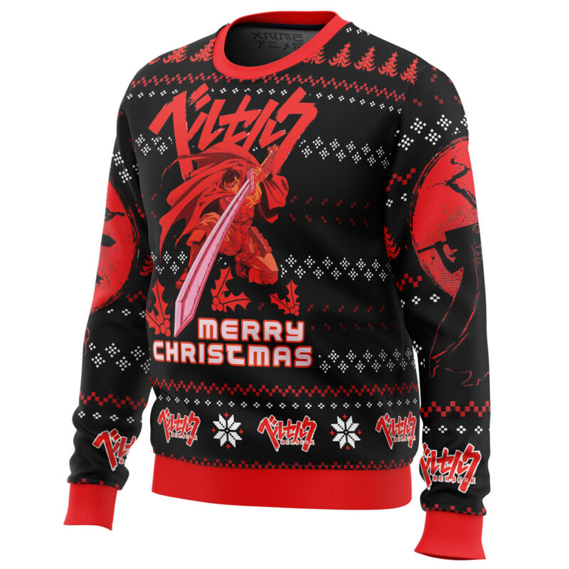 Christmas Red Guts Berzerk Ugly Christmas Sweater - Image 2