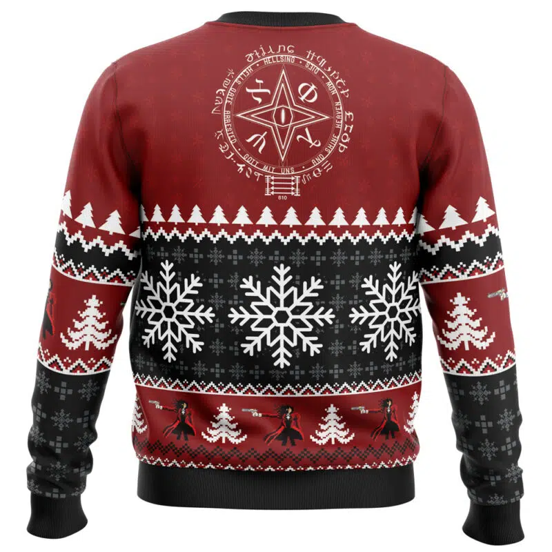 God With Us Hellsing Ugly Christmas Sweater - Image 4