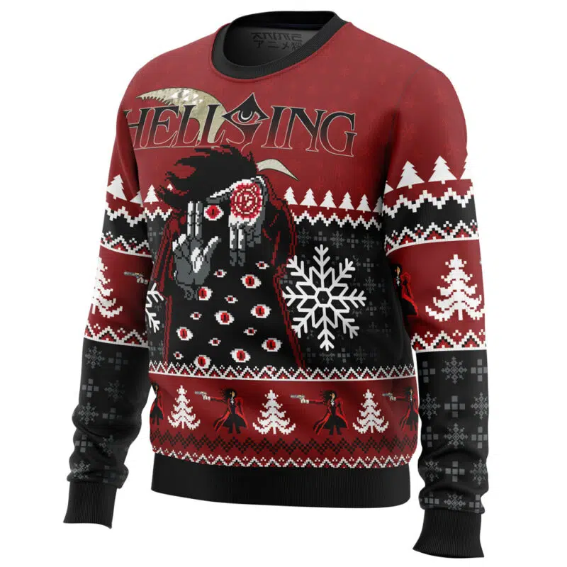 God With Us Hellsing Ugly Christmas Sweater - Image 2