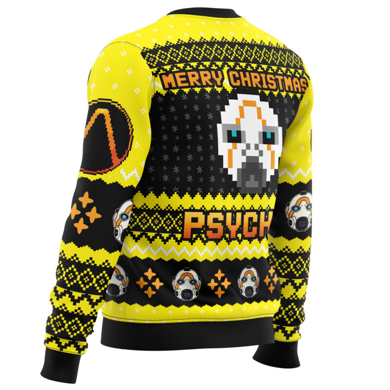 Merry Christmas Psychos Borderlands Ugly Christmas Sweater - Image 3