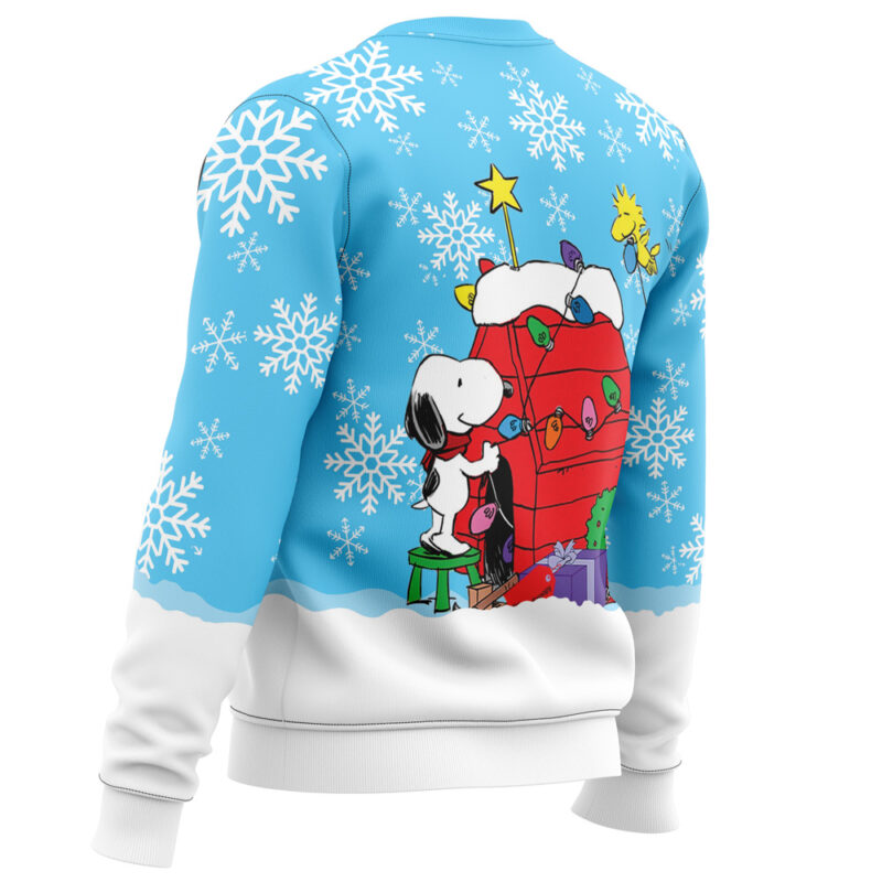 Snowy Christmas Snoopy Ugly Christmas Sweater - Image 3