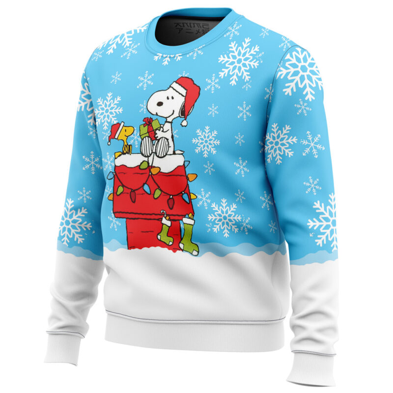 Snowy Christmas Snoopy Ugly Christmas Sweater - Image 2