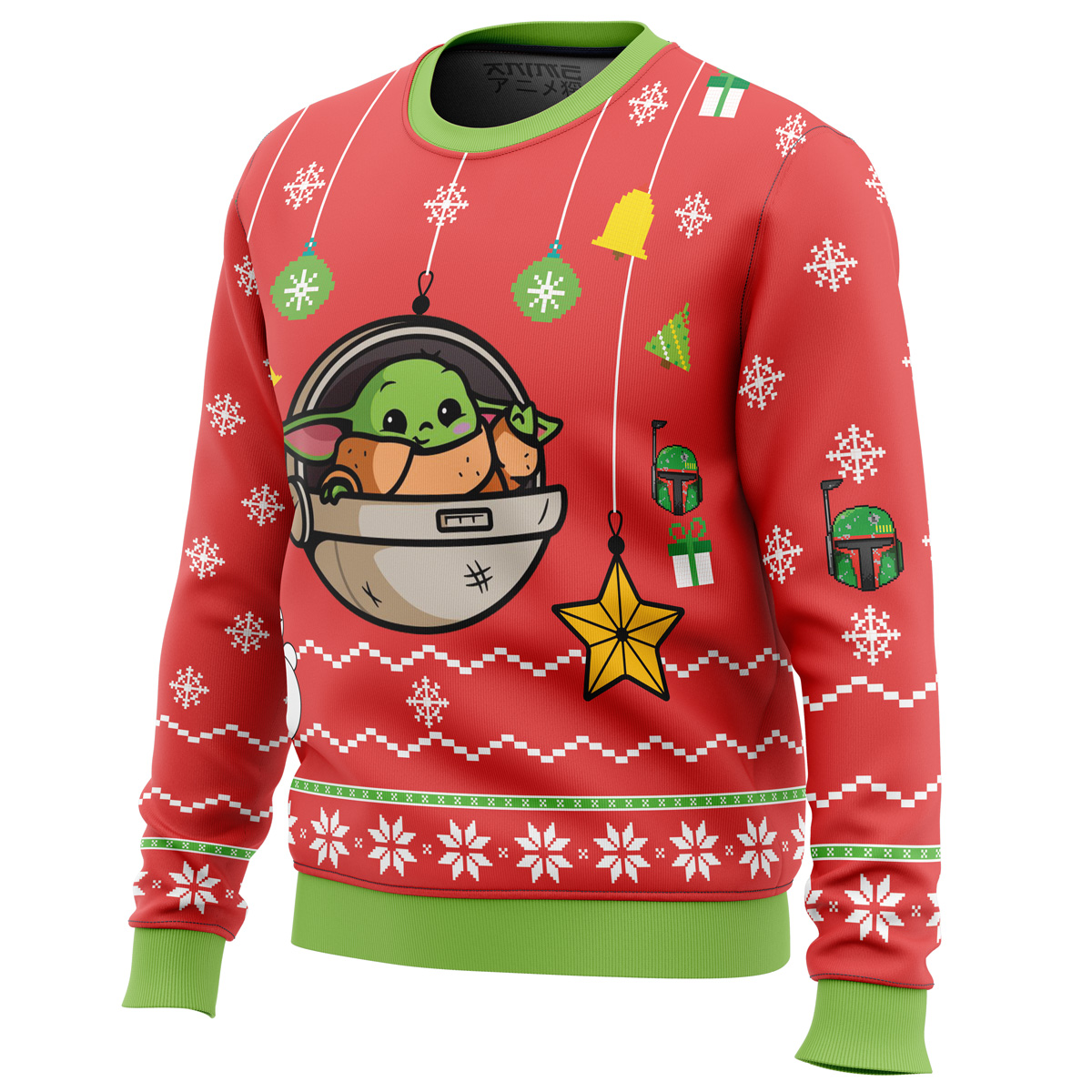 Pull De Noël Star Wars - Yoda En Père Noël - Sweatshirt Chaud Et Humoristique