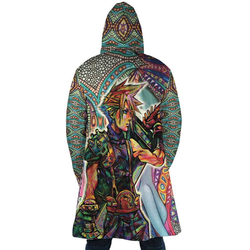 Trippy Cloud Strife Final Fantasy 7 Dream Cloak Coat - Image 3