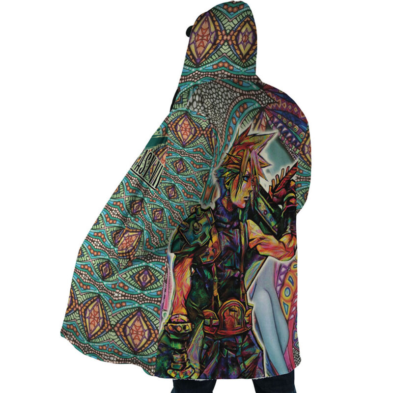 Trippy Cloud Strife Final Fantasy 7 Dream Cloak Coat - Image 5