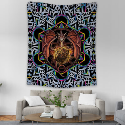 Trippy Dungeons & Dragons Tapestry
