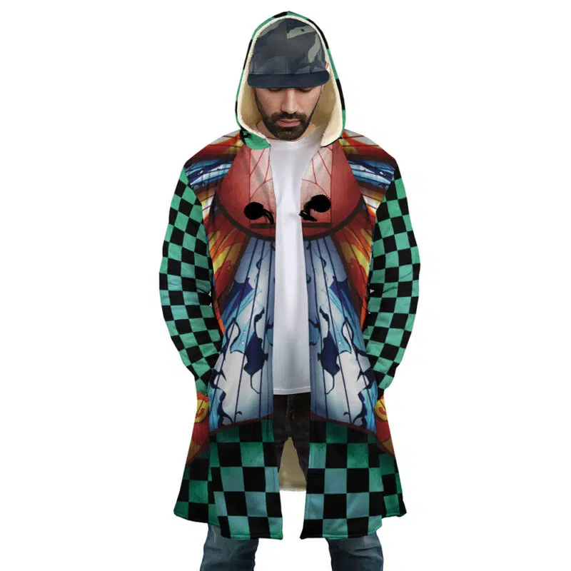 Trippy Kamado Tanjiro Demon Slayer Dream Cloak Coat - Image 5