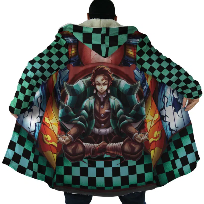 Trippy Kamado Tanjiro Demon Slayer Dream Cloak Coat - Image 2