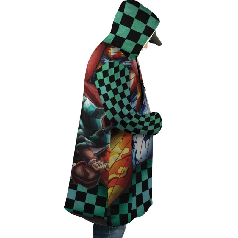 Trippy Kamado Tanjiro Demon Slayer Dream Cloak Coat - Image 6