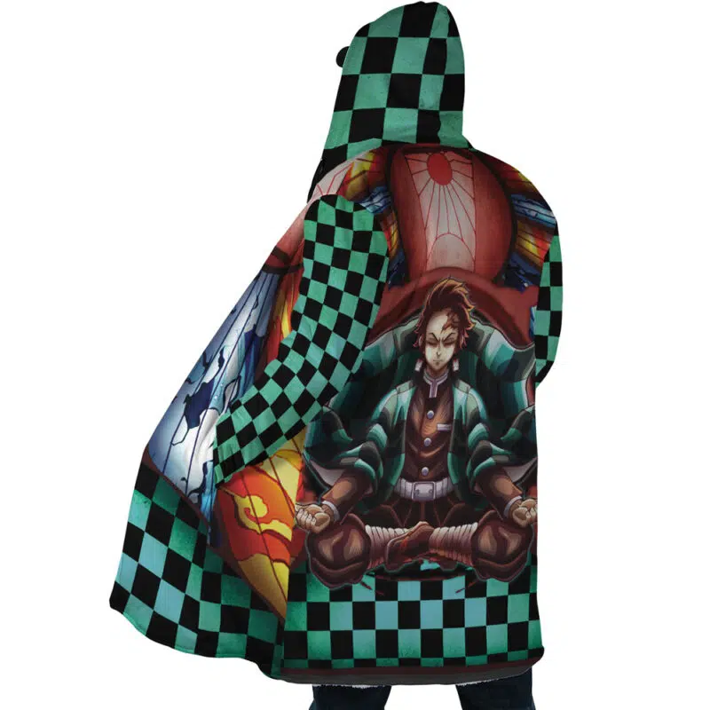 Trippy Kamado Tanjiro Demon Slayer Dream Cloak Coat - Image 3