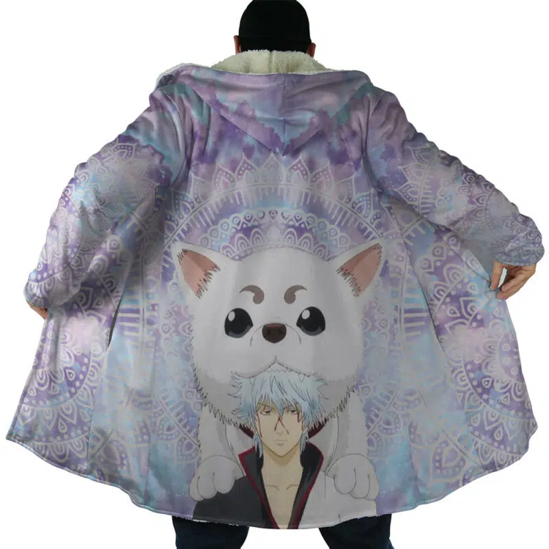 Trippy Gintoki and Sadaharu Gintama Dream Cloak Coat - Image 6