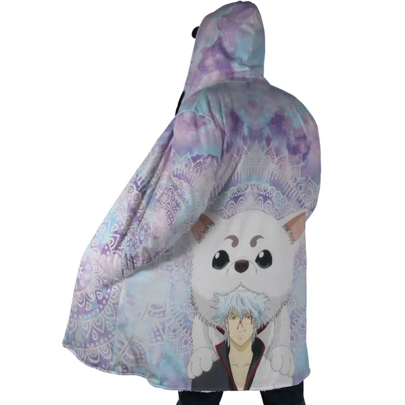 Trippy Gintoki and Sadaharu Gintama Dream Cloak Coat - Image 4