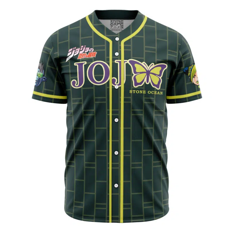 Trippy Jolyne Cujoh Stone Ocean Jojo’s Bizarre Adventure Baseball Jersey