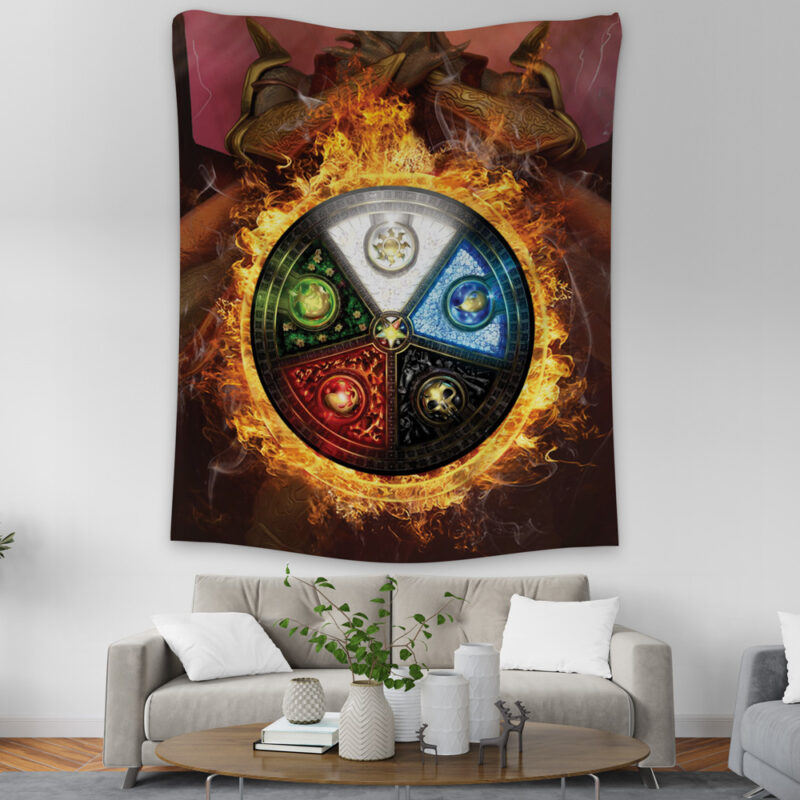 Trippy Elements of Magic the Gathering Tapestry - Image 2