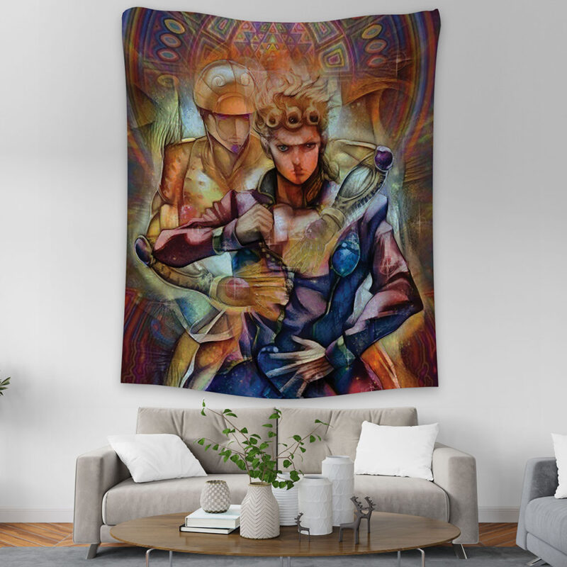 Trippy Giorno Giovanna Golden Wind Jojo’s Bizarre Adventure Tapestry - Image 2
