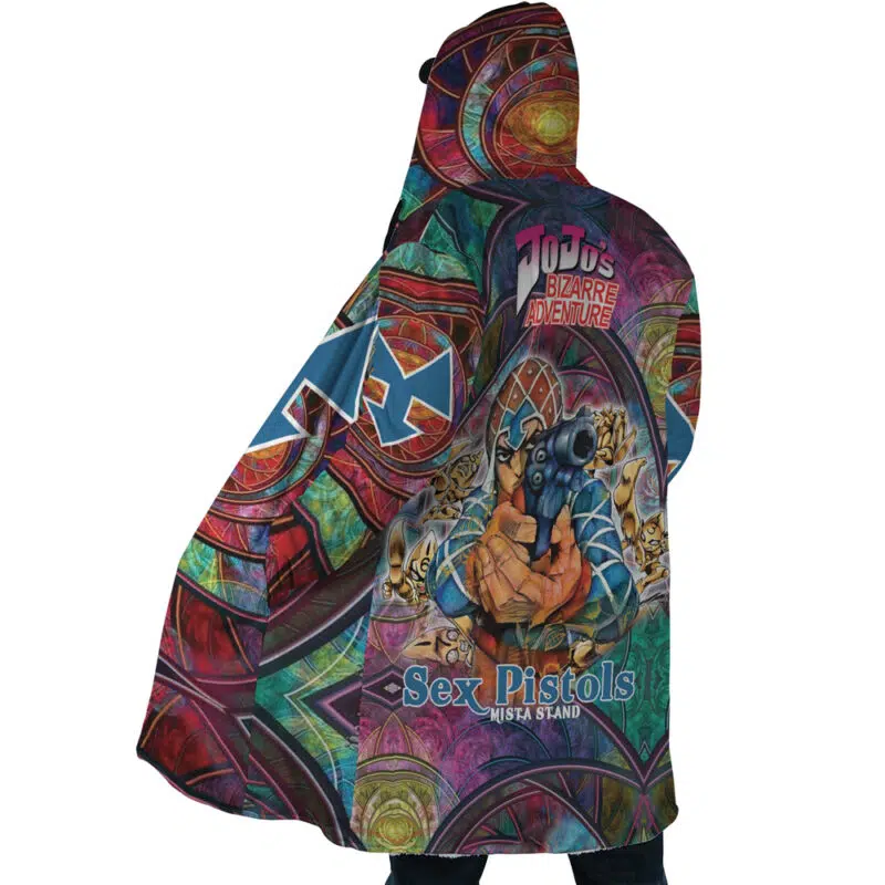 Trippy Guido Mista Six Bullets Jojo’s Bizarre Adventure Dream Cloak Coat - Image 5