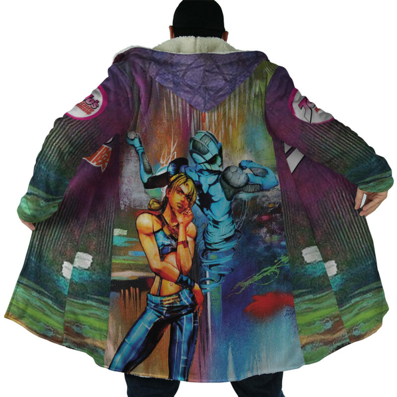 Trippy Jolyne Cujoh Stone Ocean Jojo’s Bizarre Adventure Dream Cloak Coat - Image 6