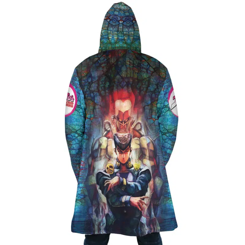 Trippy Josuke Shining Diamond Jojo’s Bizarre Adventure Dream Cloak Coat - Image 4