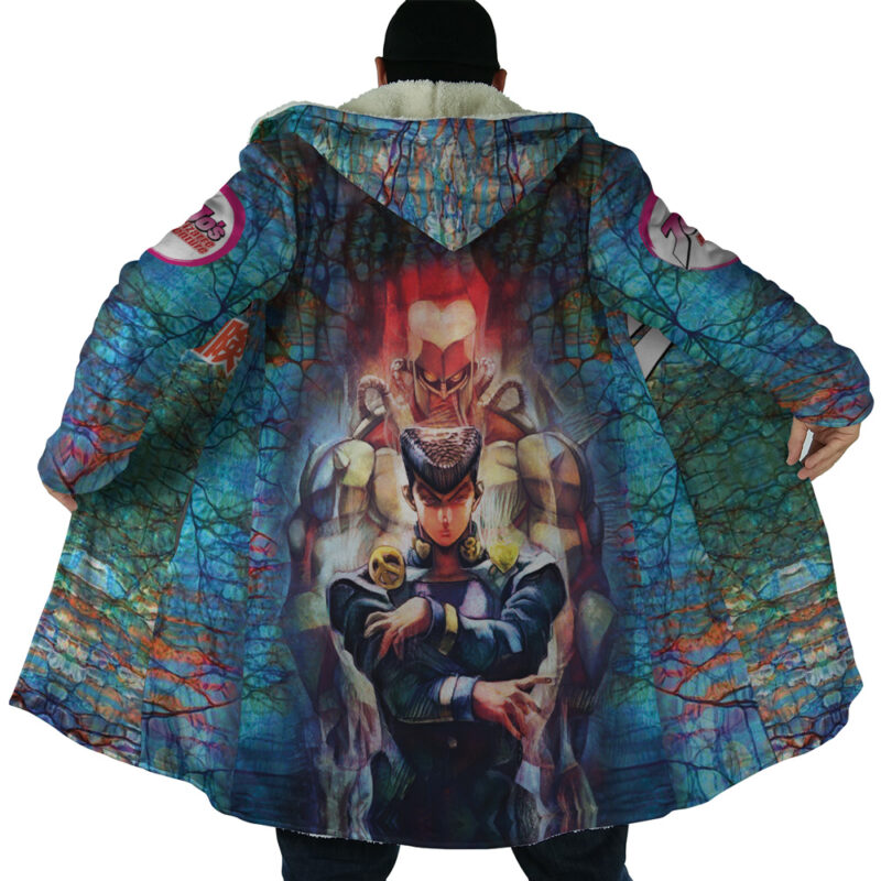 Trippy Josuke Shining Diamond Jojo’s Bizarre Adventure Dream Cloak Coat - Image 6