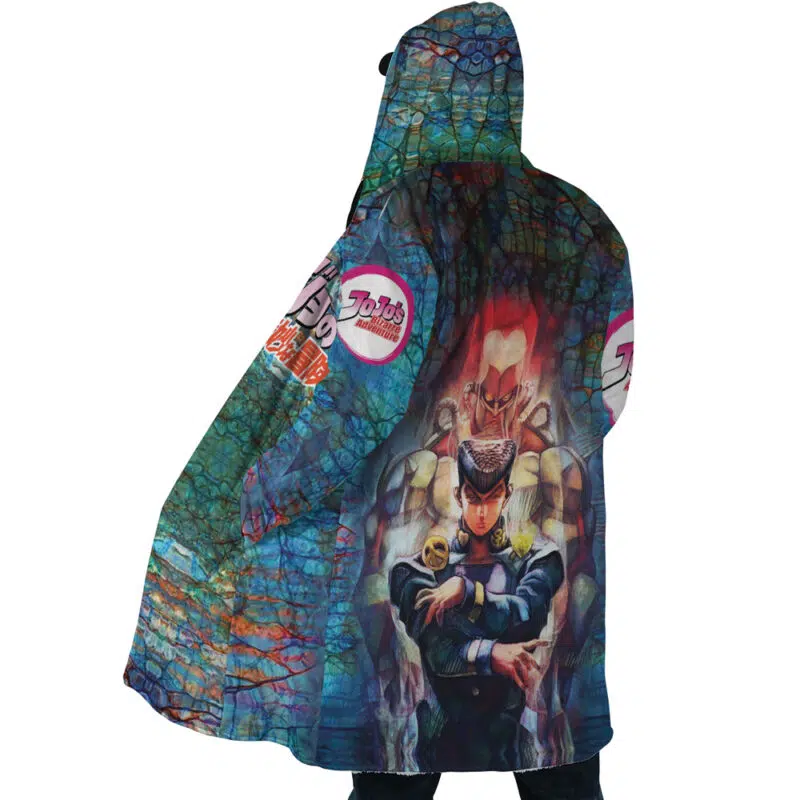 Trippy Josuke Shining Diamond Jojo’s Bizarre Adventure Dream Cloak Coat - Image 5