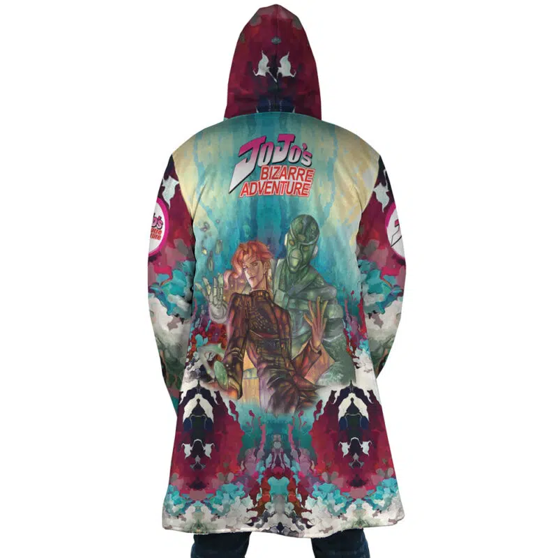 Trippy Kakyoin Hierophant Green Jojo’s Bizarre Adventure Dream Cloak Coat - Image 5