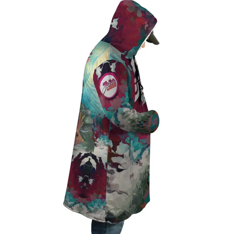 Trippy Kakyoin Hierophant Green Jojo’s Bizarre Adventure Dream Cloak Coat - Image 3