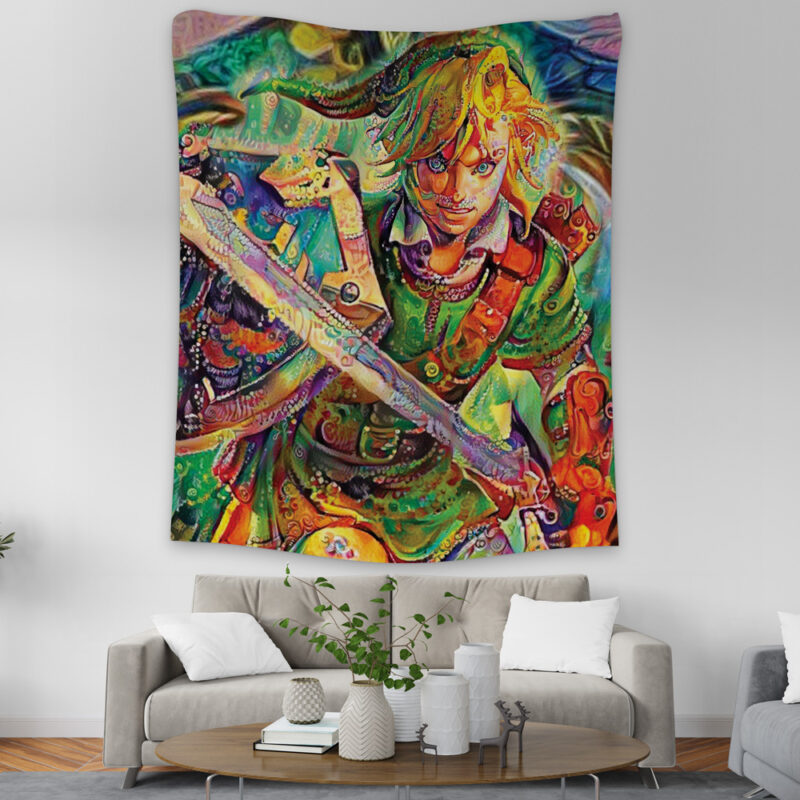 Trippy Link Zelda Tapestry - Image 2