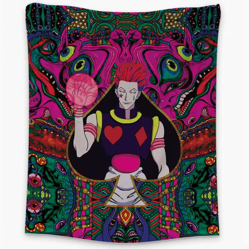 Trippy Mystic Faces Hisoka Hunter X Hunter Tapestry