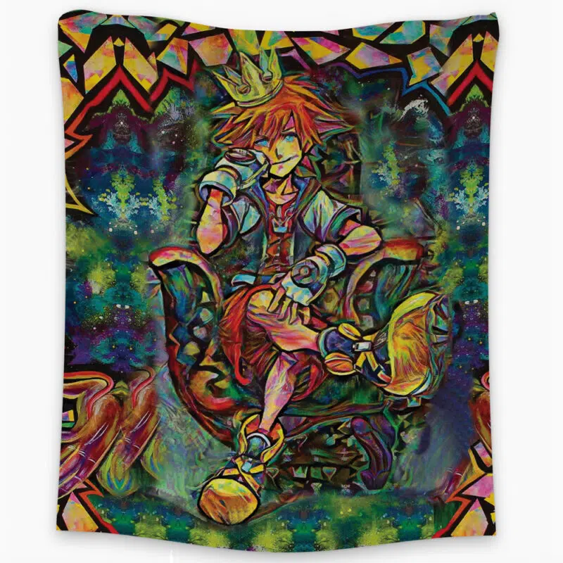 Trippy Sora Kingdom Hearts Tapestry