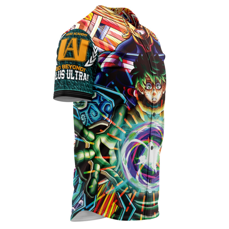 Trippy Deku x All Might My Hero Academia Baseball Jersey Without Piping - Image 2