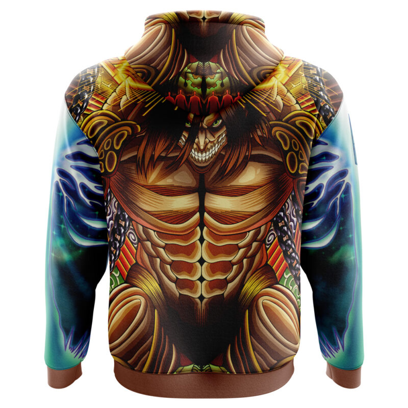 Trippy Eren Yeager Timeskip Attack on Titan Hoodie - Image 2