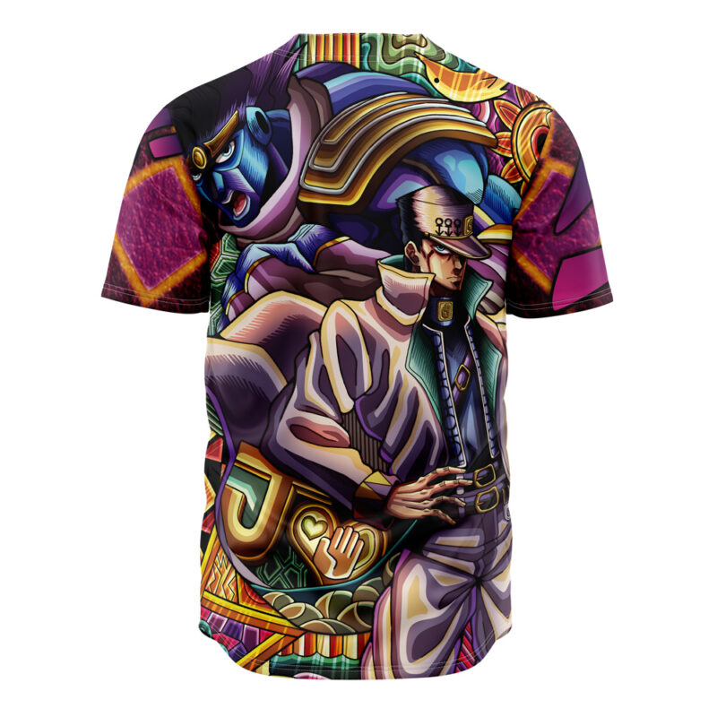 Trippy Jotaro Kujo JoJo's Bizarre Adventure Baseball Jersey Without Piping - Image 3