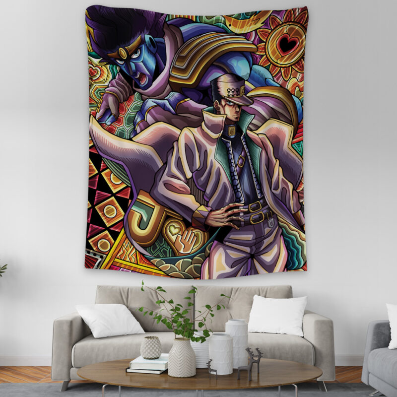 Trippy Jotaro Kujo JoJo's Bizarre Adventure Tapestry - Image 2