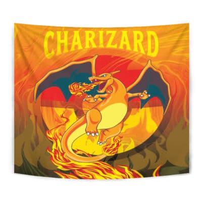 Trippy Charizard Pokemon Tapestry
