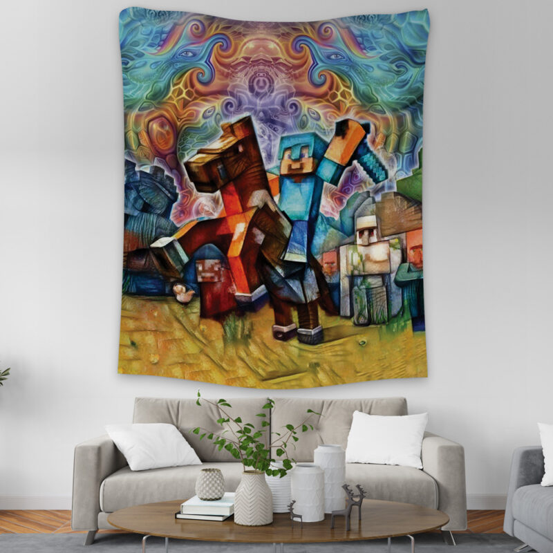 Trippy Minecraft Tapestry - Image 2