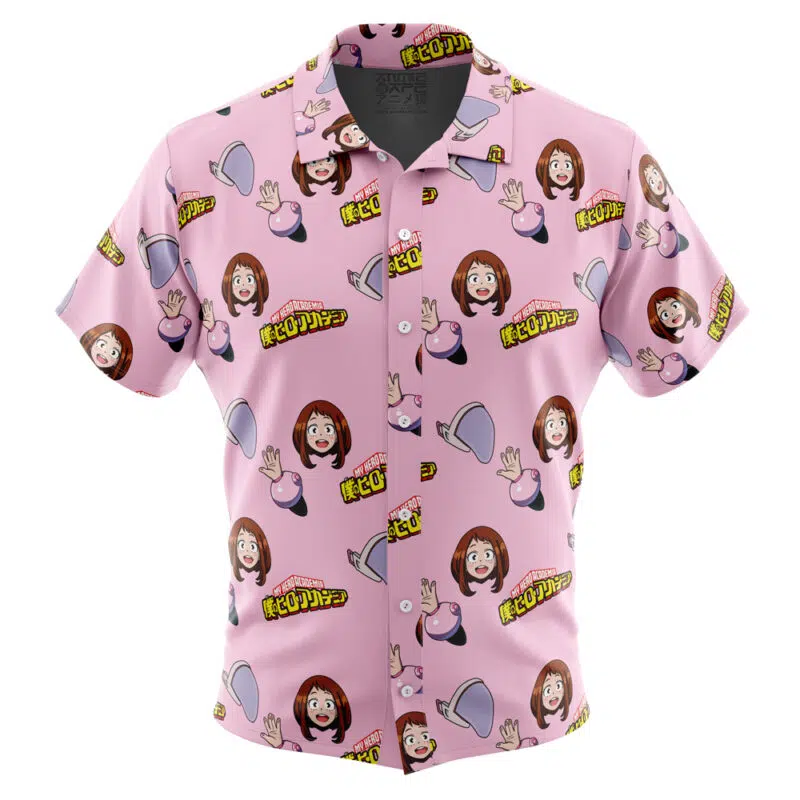 Uraraka Ochako My Hero Academia Button Up Hawaiian Shirt
