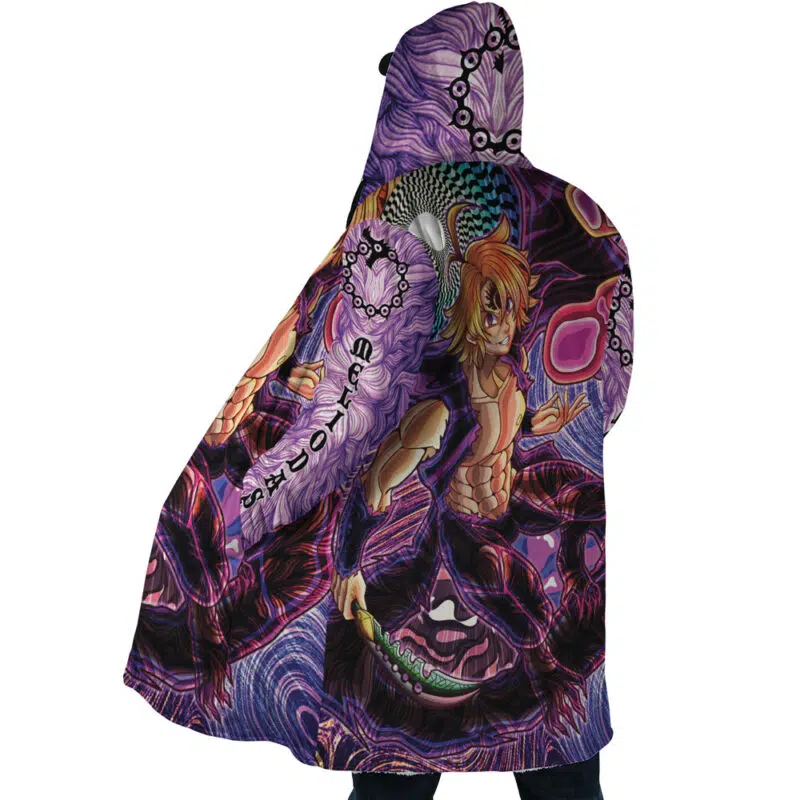 Trippy Meliodas Assault Mode Seven Deadly Sins Dream Cloak Coat - Image 3