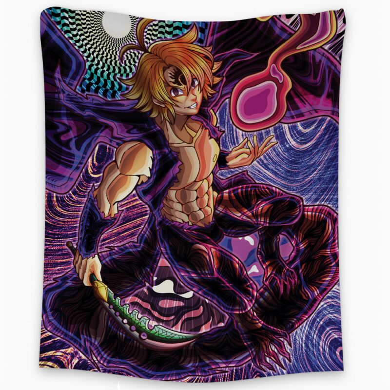 Trippy Meliodas Assault Mode Seven Deadly Sins Tapestry