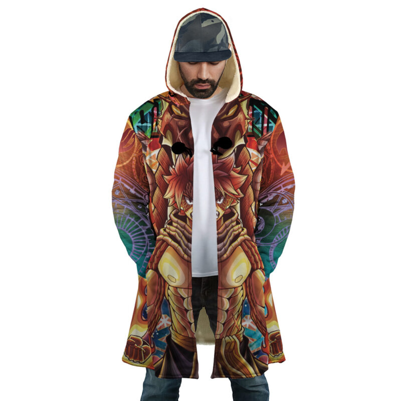 Trippy Natsu Dragneel x Igneel Fairy Tail Dream Cloak Coat - Image 5