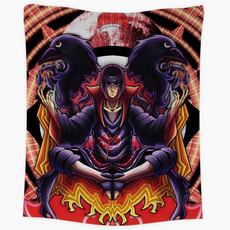 Trippy Akatsuki Uchiha Itachi Naruto Shippuden Tapestry