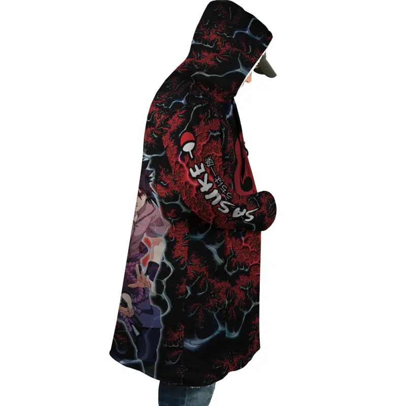 Trippy Sasuke Uchiha Shippuden Dream Cloak Coat - Image 3