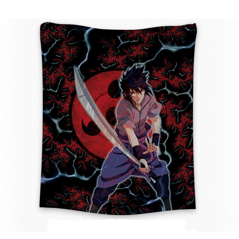 Trippy Sasuke Uchiha Naruto Tapestry