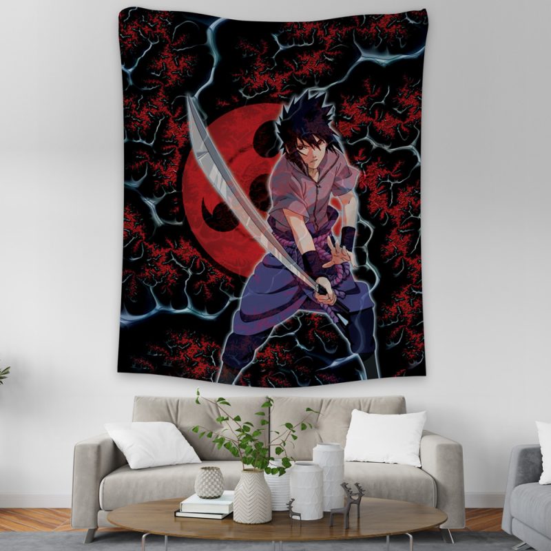 Trippy Sasuke Uchiha Shippuden Tapestry - Image 2