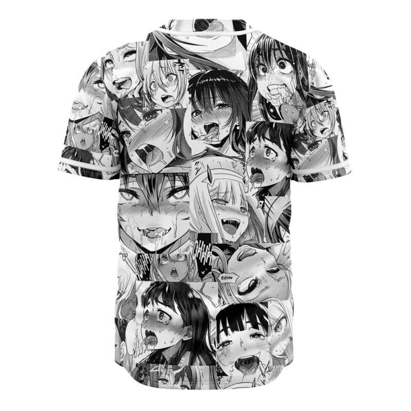 Ahegao Manga Collage Baseball Jersey - Image 2