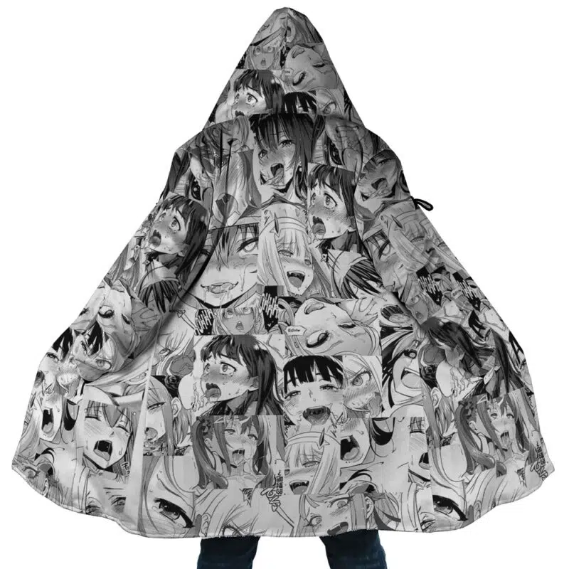 Ahegao Manga Collage Dream Cloak Coat