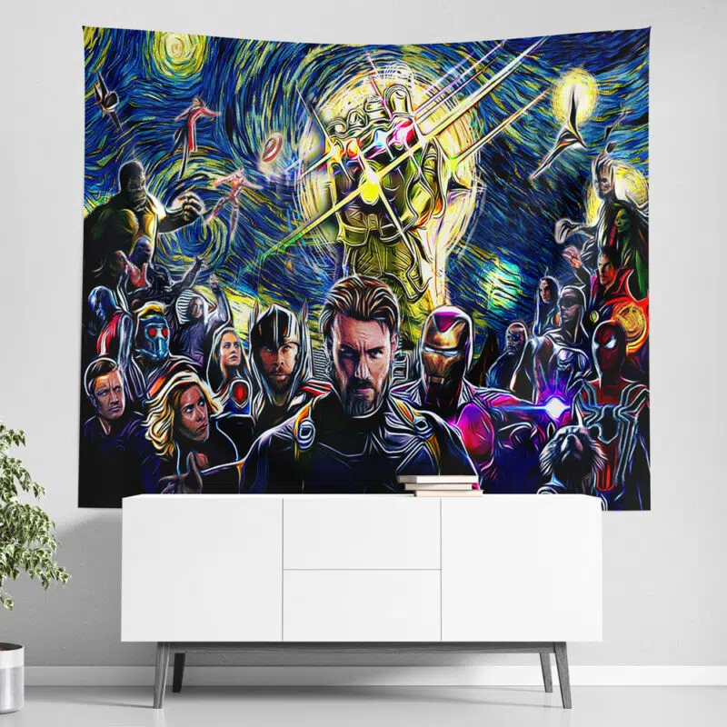 Avengers Starry Night Infinity War Tapestry